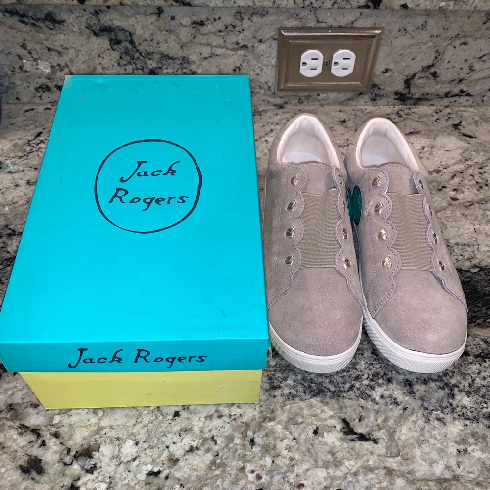Tan Suede Jack Rogers Sneakers